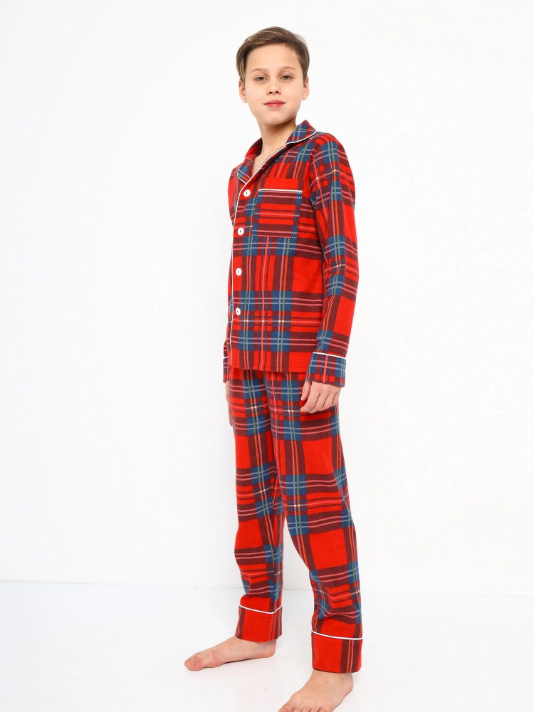 Пижама детская Малиновые Сны KLETBoy1, красный; черный, 116