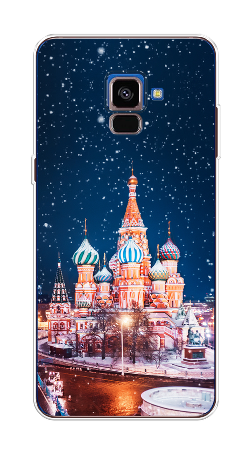 

Чехол на Samsung Galaxy A8 2018 "Москва 1", Коричневый;синий;белый, 25450-1