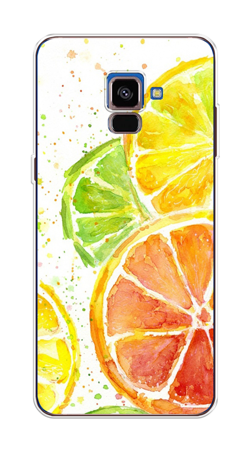 

Чехол на Samsung Galaxy A8 2018 "Цитрусовые", Белый;желтый;красный;зеленый, 25450-1