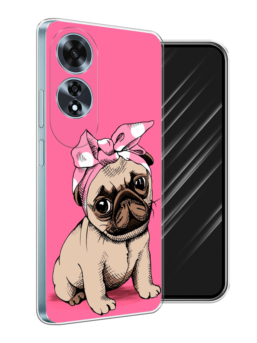 

Чехол Awog на Oppo A60 "Dog Pin-Up", Розовый;бежевый, 2516950-1