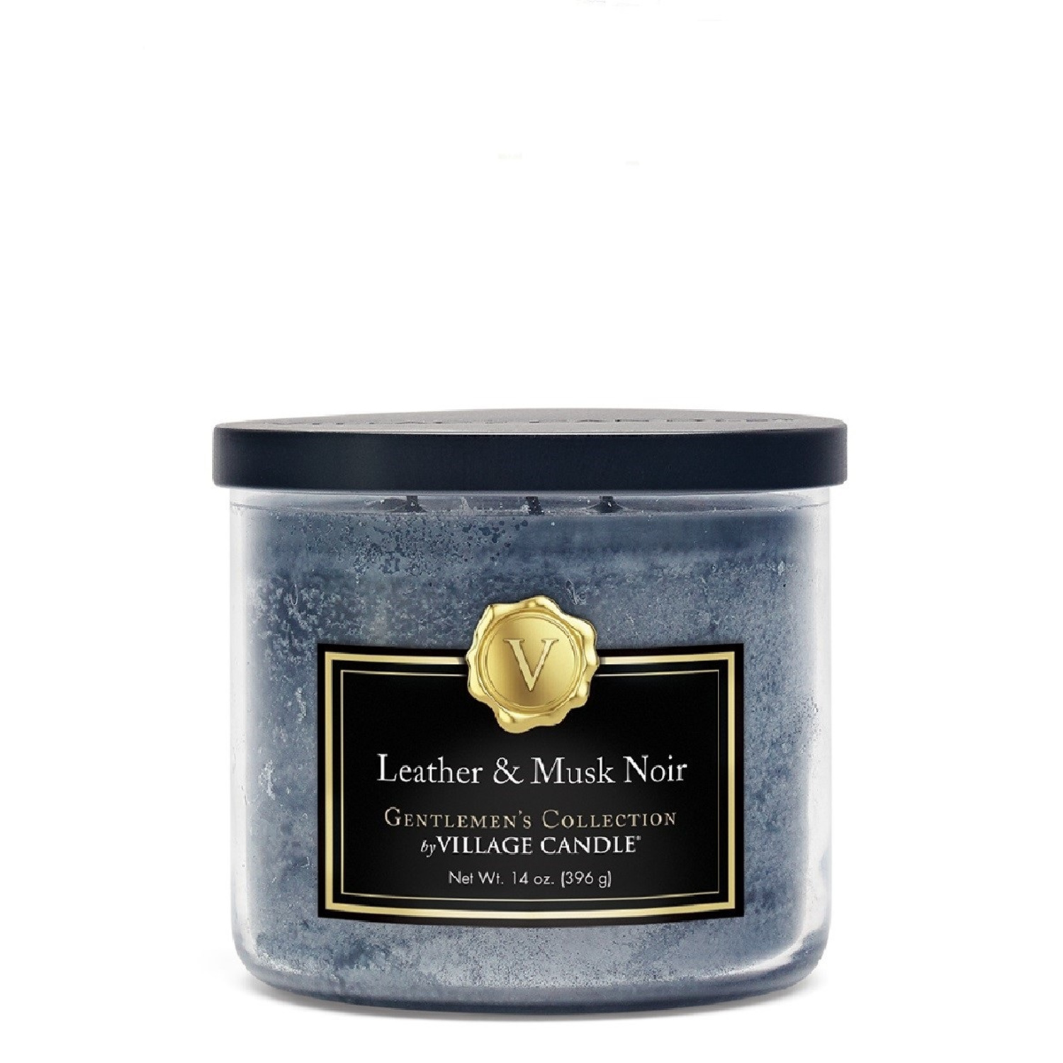 фото Ароматическая свеча village candle "leather & musk noir", чаша, средняя