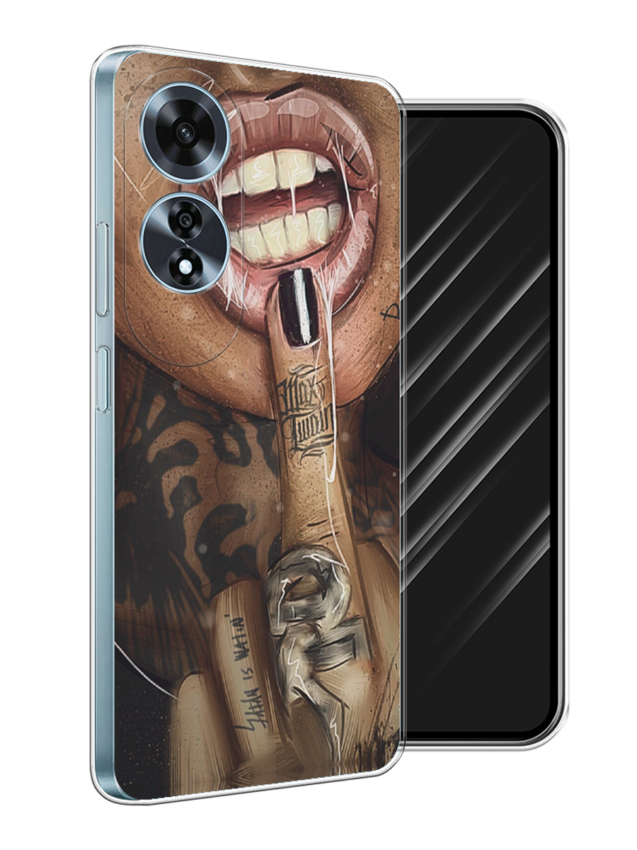 

Чехол Awog на Oppo A60 "Девушка с татуировками", Бежевый;розовый;черный, 2516950-1