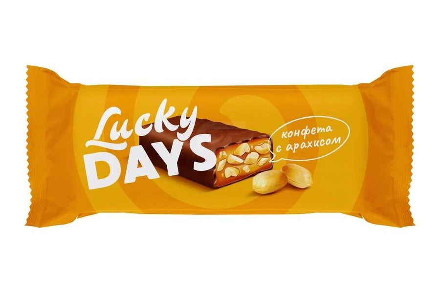 

Конфеты шоколадные Lucky Days молочная карамель-арахис шоколад +-500 г