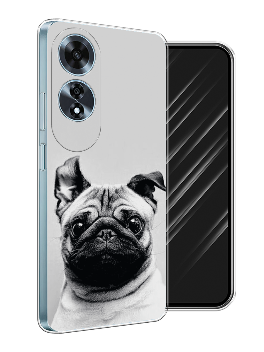 

Чехол Awog на Oppo A60 "Ушастый мопс", Серый, 2516950-1
