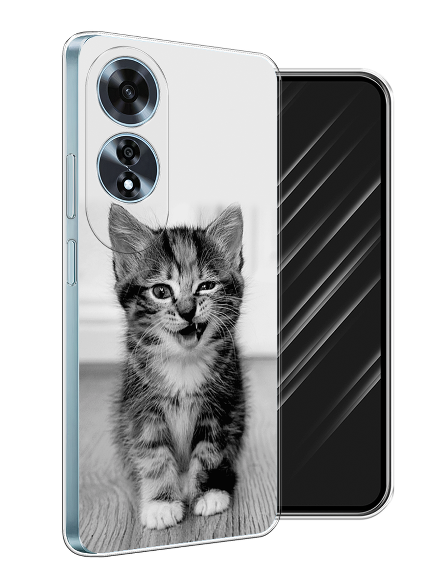 

Чехол Awog на Oppo A60 "Подмигивающий котенок", Черный;серый, 2516950-1