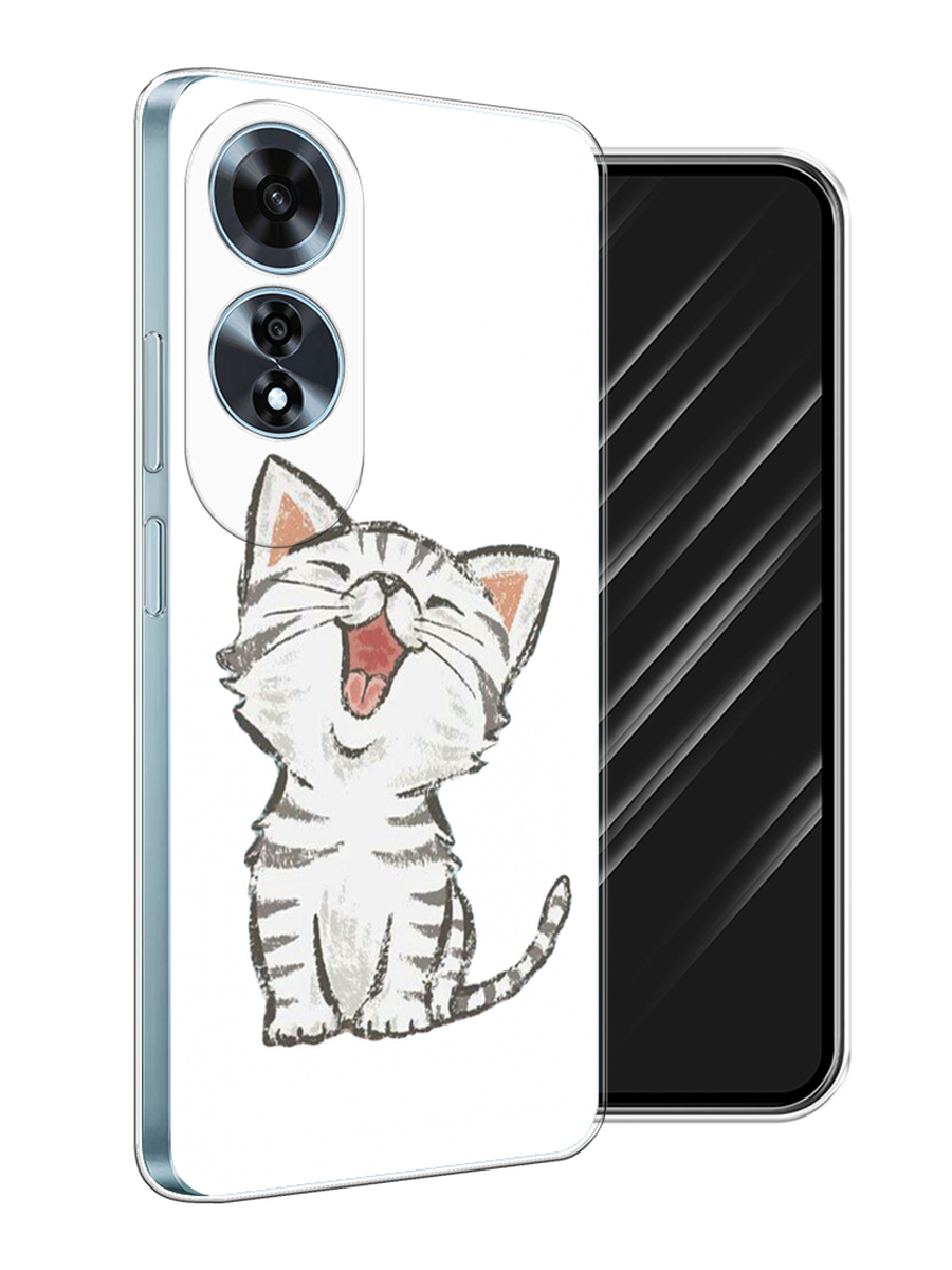 

Чехол Awog на Oppo A60 "Котенок рисованный", Серый;белый, 2516950-1