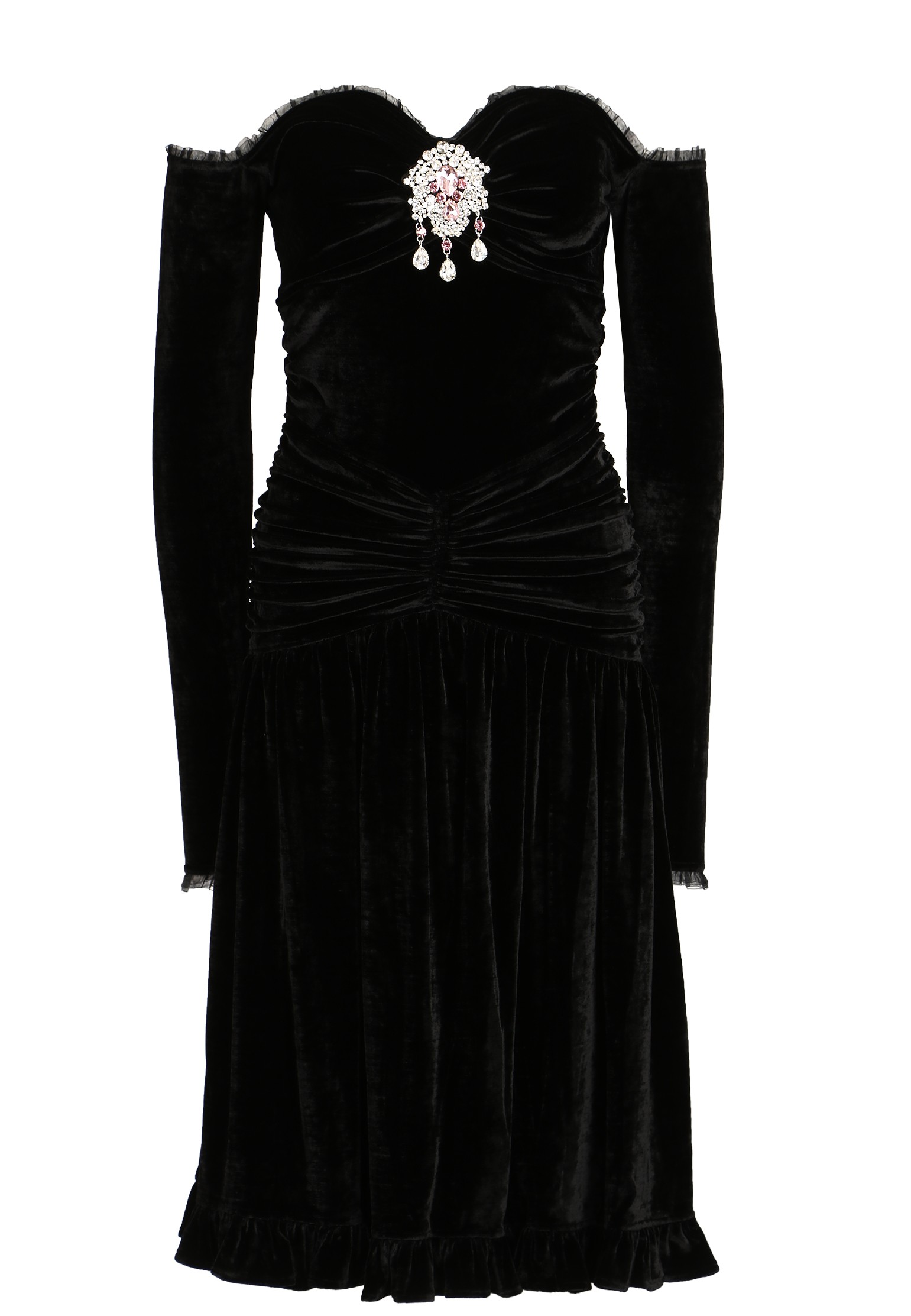 Платье женское Paco Rabanne 131704 черное 38 FR