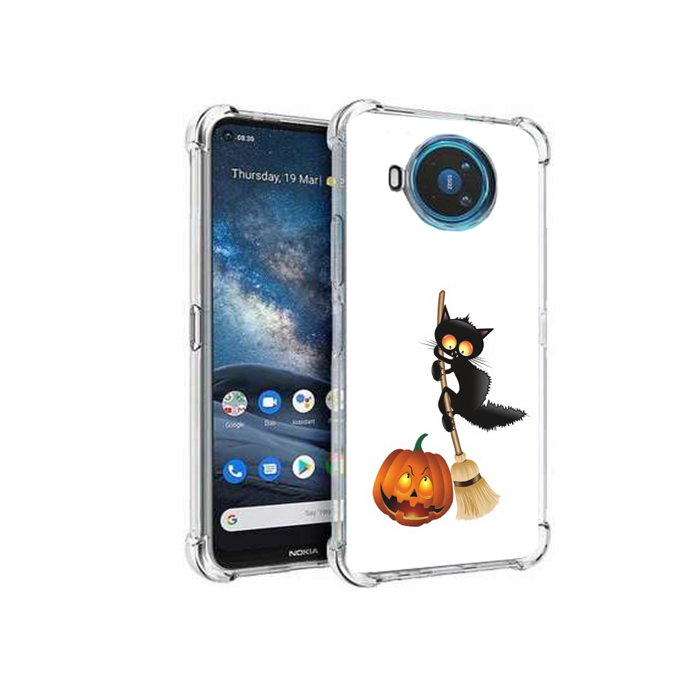 

Чехол MyPads Tocco для Nokia X100 хэлуинский котик (PT227057.109.667), Прозрачный, Tocco