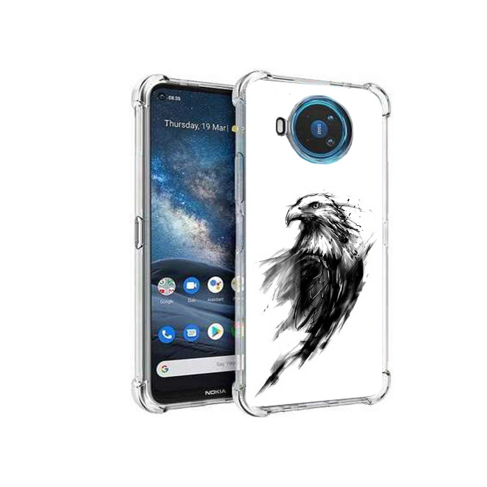 

Чехол MyPads Tocco для Nokia X100 чб птица (PT227057.109.670), Прозрачный, Tocco