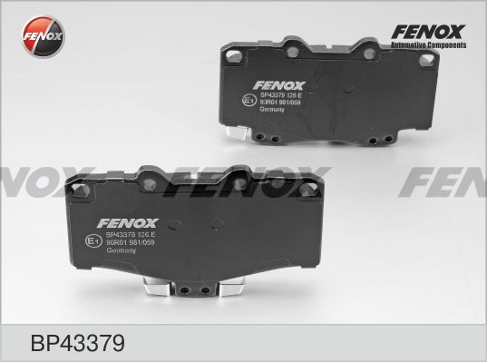 

Тормозные колодки FENOX дисковые bp43379