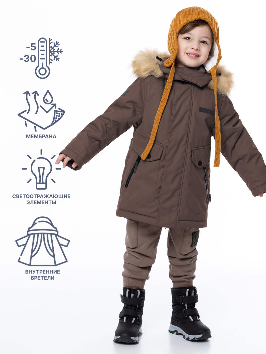 

Куртка детская NIKASTYLE 4з3324, орех, 110, Коричневый, 4з3324
