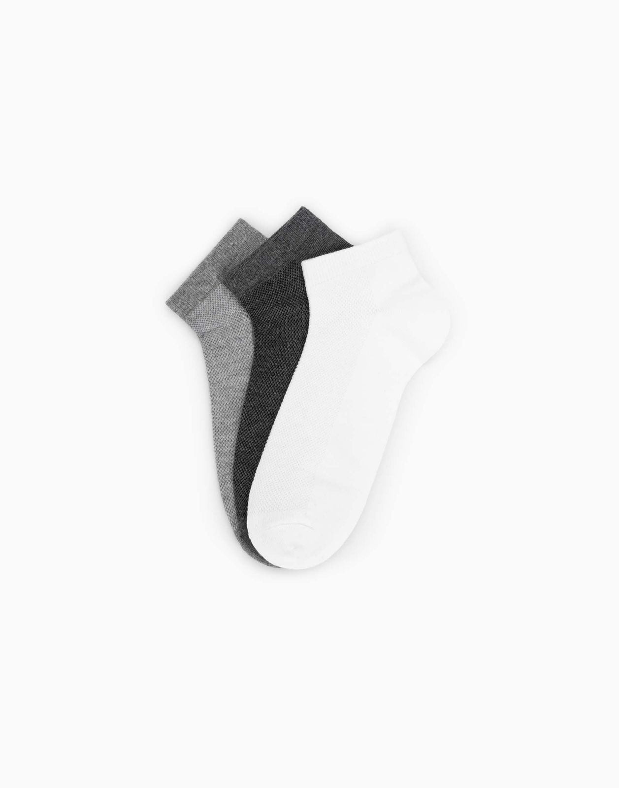 Комплект носков мужских 3 пары Gloria Jeans BHS004600 серый меланж/разноцветный 27/0