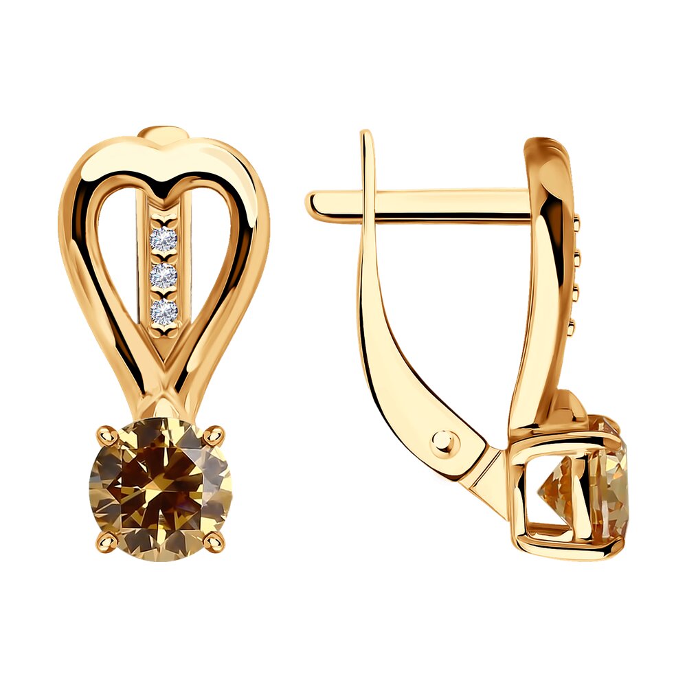 

Серьги из серебра Diamant 93-120-01551-2, фианит, 93-120-01551-2