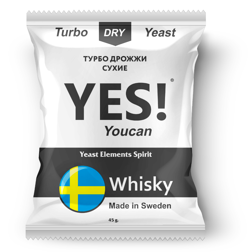 

Спиртовые турбо дрожжи YES! Whisky 45гр, Whisky