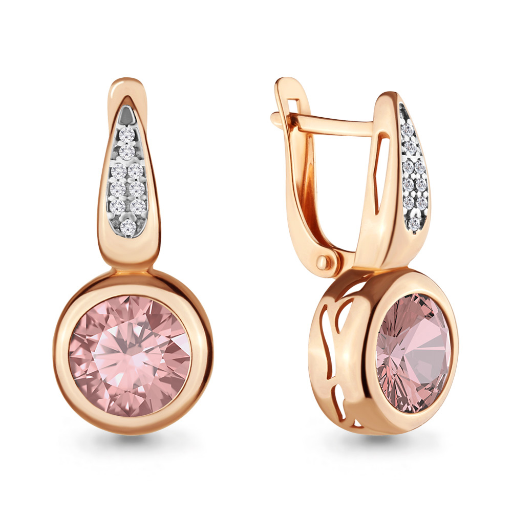 

Серьги из серебра с фианитом Aquamarine 4702690А_925_з, 4702690А_925_з