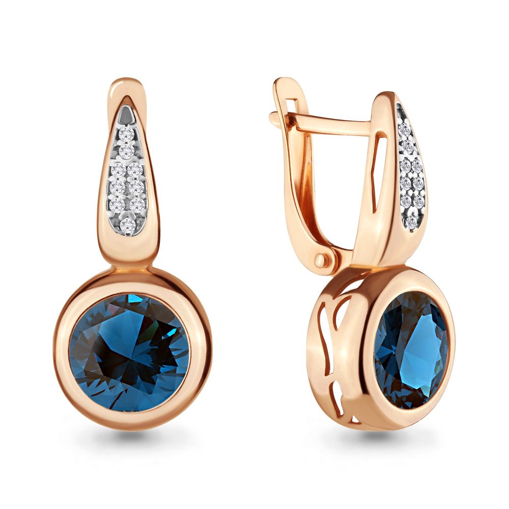 

Серьги из серебра с топазом Aquamarine 4702693А_925_з, 4702693А_925_з