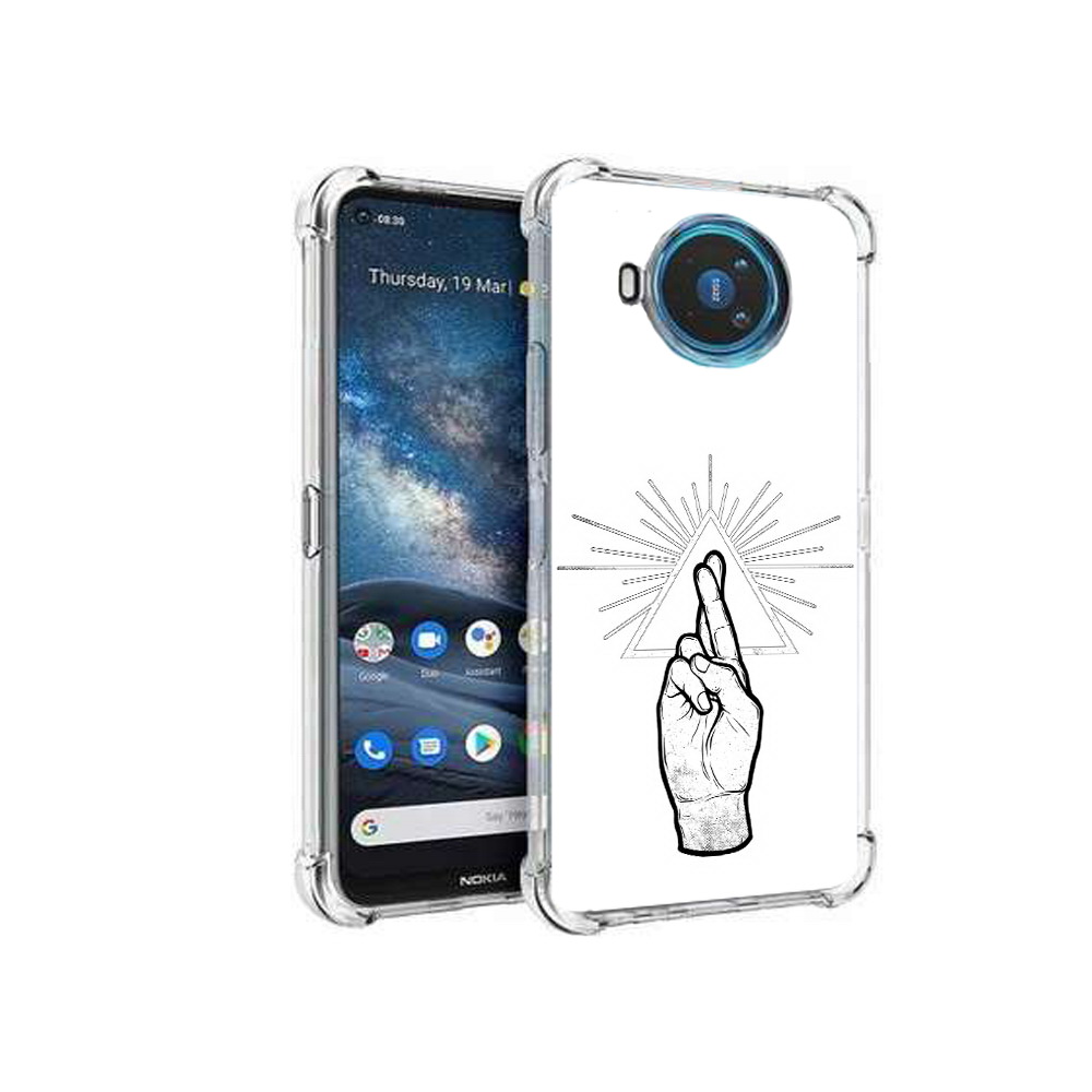 

Чехол MyPads Tocco для Nokia X100 черно белая рука (PT227057.109.681), Прозрачный, Tocco