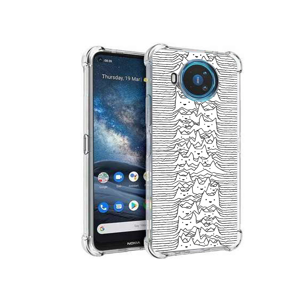

Чехол MyPads Tocco для Nokia X100 черно белые коты 3D (PT227057.109.682), Прозрачный, Tocco