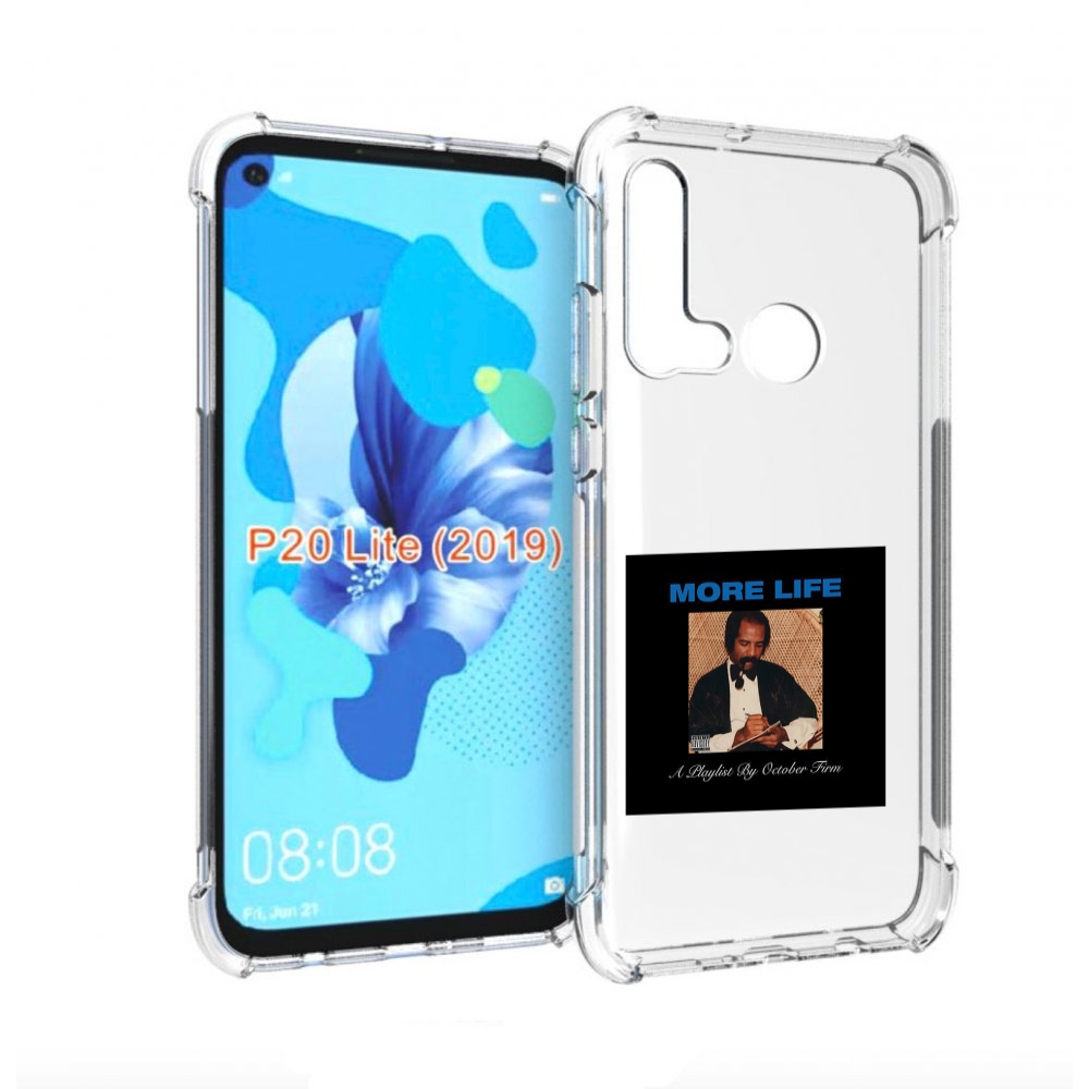 

Чехол бампер MyPads Drake - More Life для Huawei P20 Lite (2019), Прозрачный, Tocco