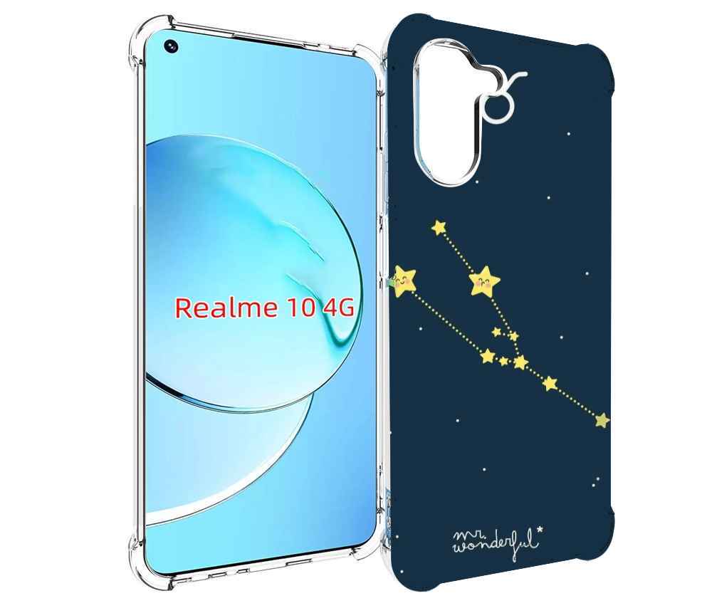 

Чехол MyPads знак-зодиака-телец-4 для Realme 10, Прозрачный, Tocco