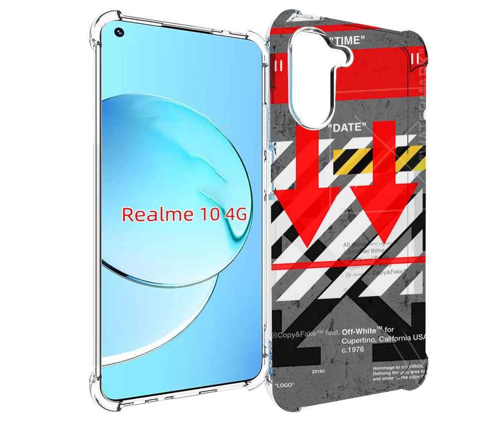 

Чехол MyPads знаки-логотипы для Realme 10, Прозрачный, Tocco