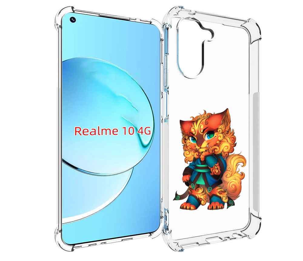 

Чехол MyPads золотой-кот для Realme 10, Прозрачный, Tocco