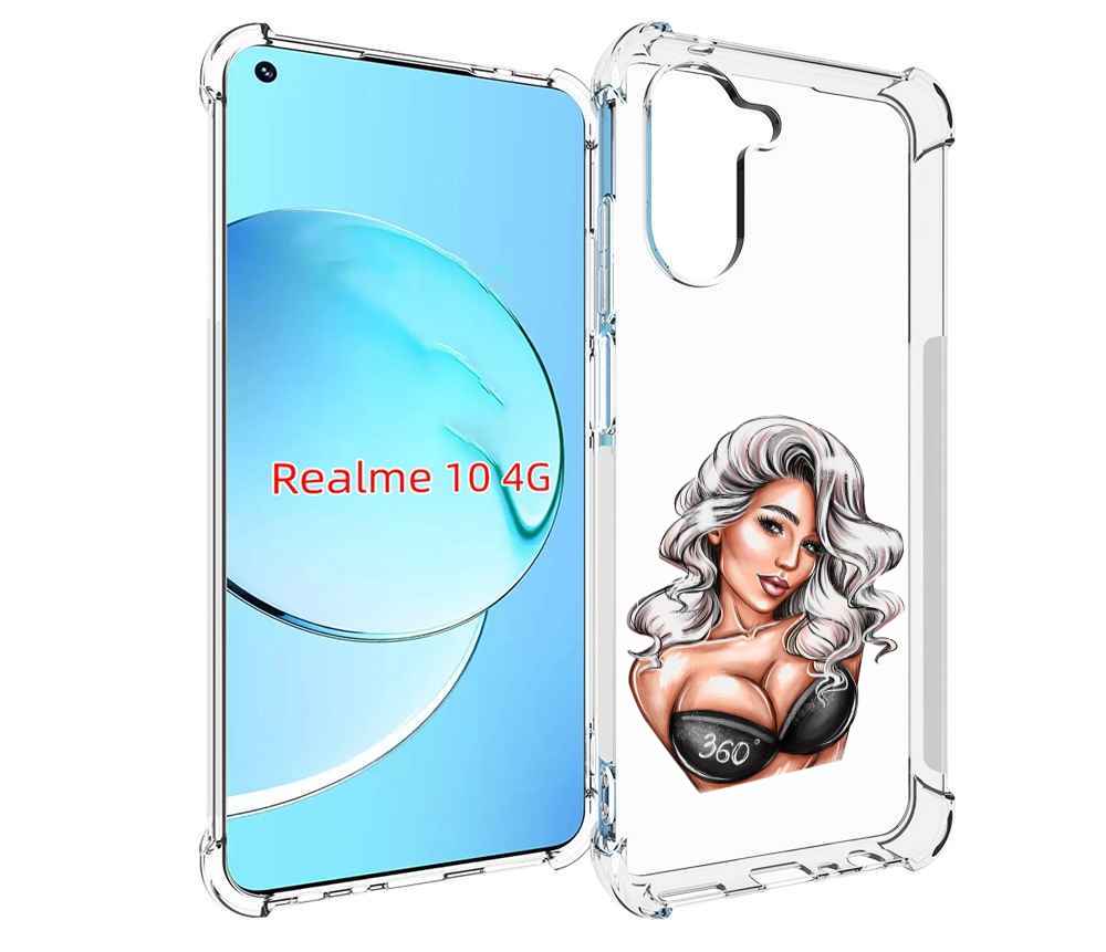 

Чехол MyPads ивлеева-рисунок женский для Realme 10, Прозрачный, Tocco