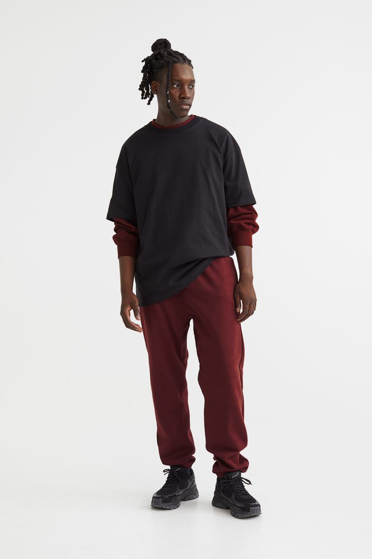 

Спортивные брюки мужские H&M 1035205013 бордовые L (доставка из-за рубежа), 1035205013