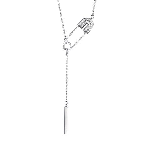 

Колье женское АЛЬКОР 06-1728/00КЦ-00 из серебра, фианит, 45 см