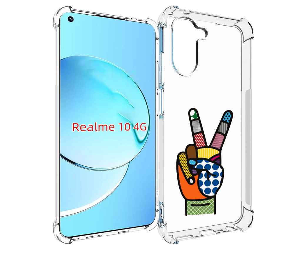 

Чехол MyPads йоу пальчики для Realme 10, Прозрачный, Tocco