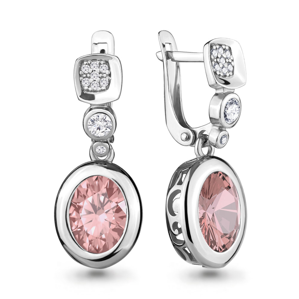 

Серьги из серебра с фианитом Aquamarine 4702790А_925_р, 4702790А_925_р