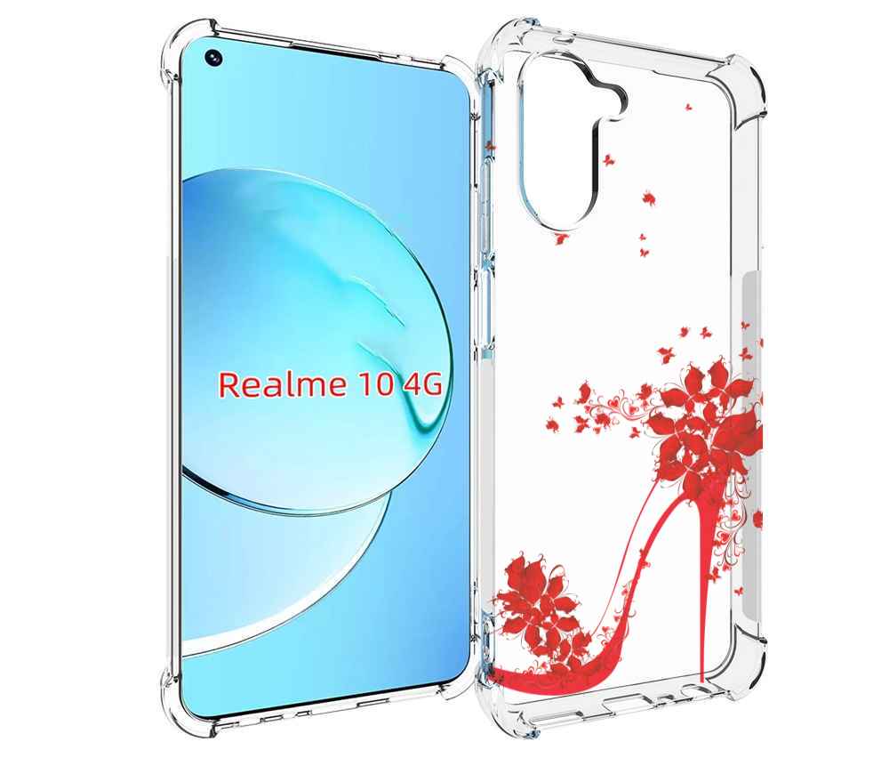 

Чехол MyPads каблук-в-цветах для Realme 10, Прозрачный, Tocco