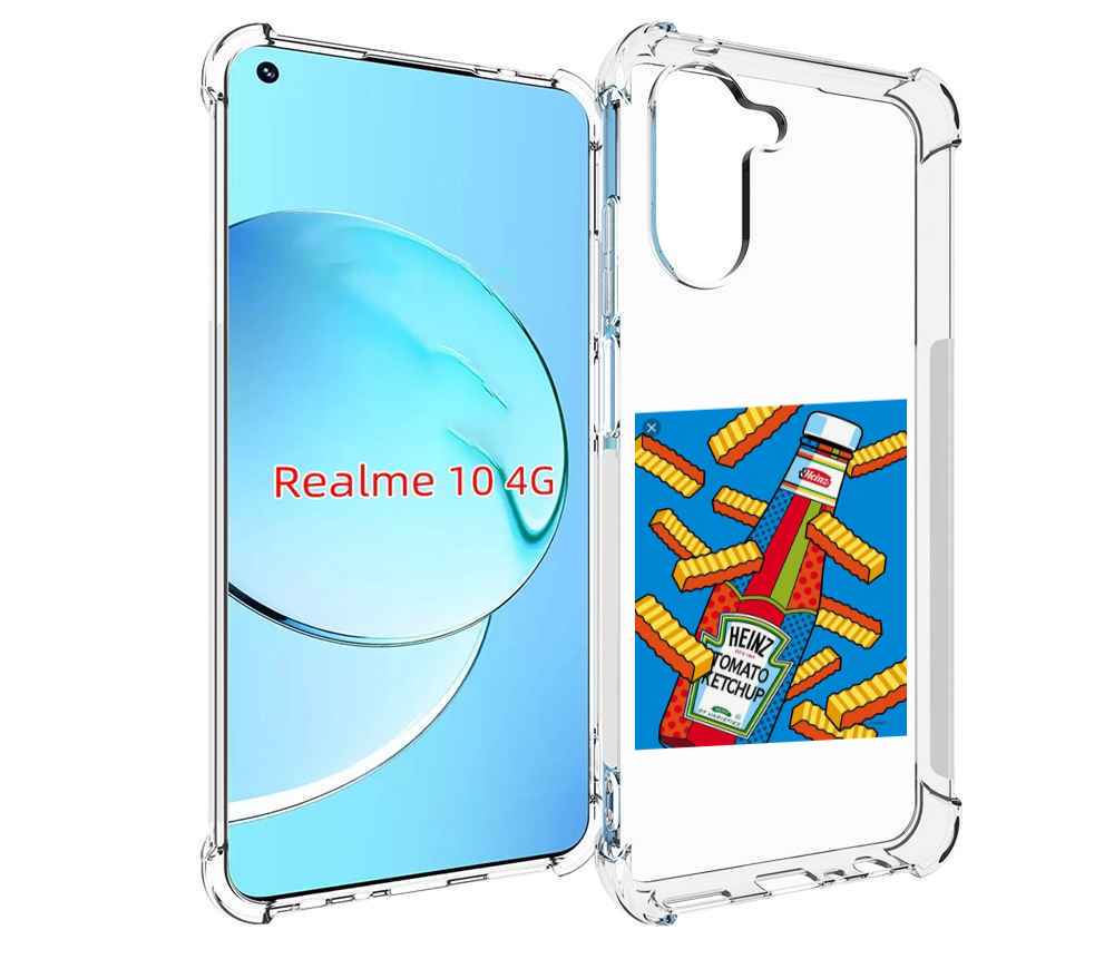 

Чехол MyPads картошка с соусом для Realme 10, Прозрачный, Tocco