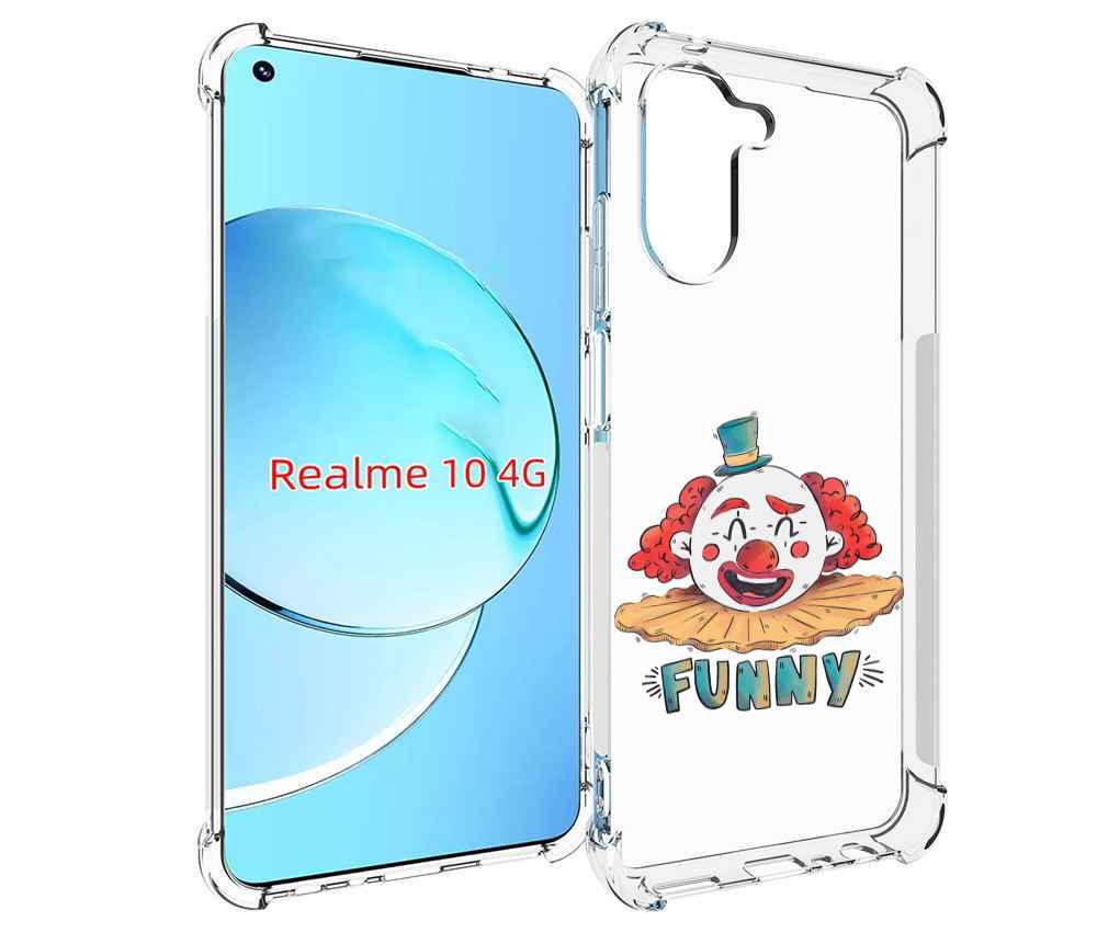 

Чехол MyPads клоун-смешной для Realme 10, Прозрачный, Tocco