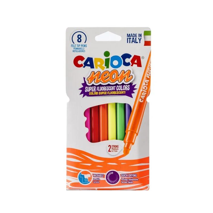 

Фломастеры Carioca неоновые Neon, 8 цв, Разноцветный