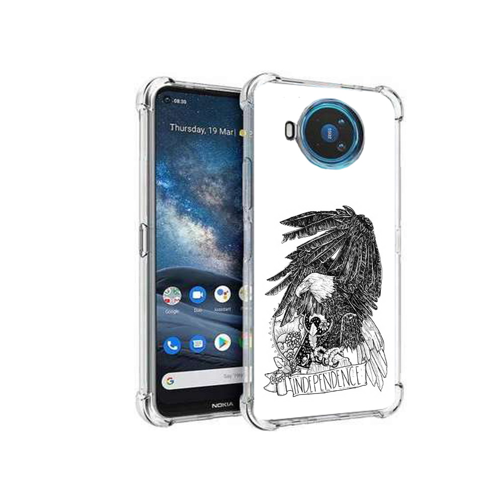 

Чехол MyPads Tocco для Nokia X100 черно белый сокол (PT227057.109.688), Прозрачный, Tocco