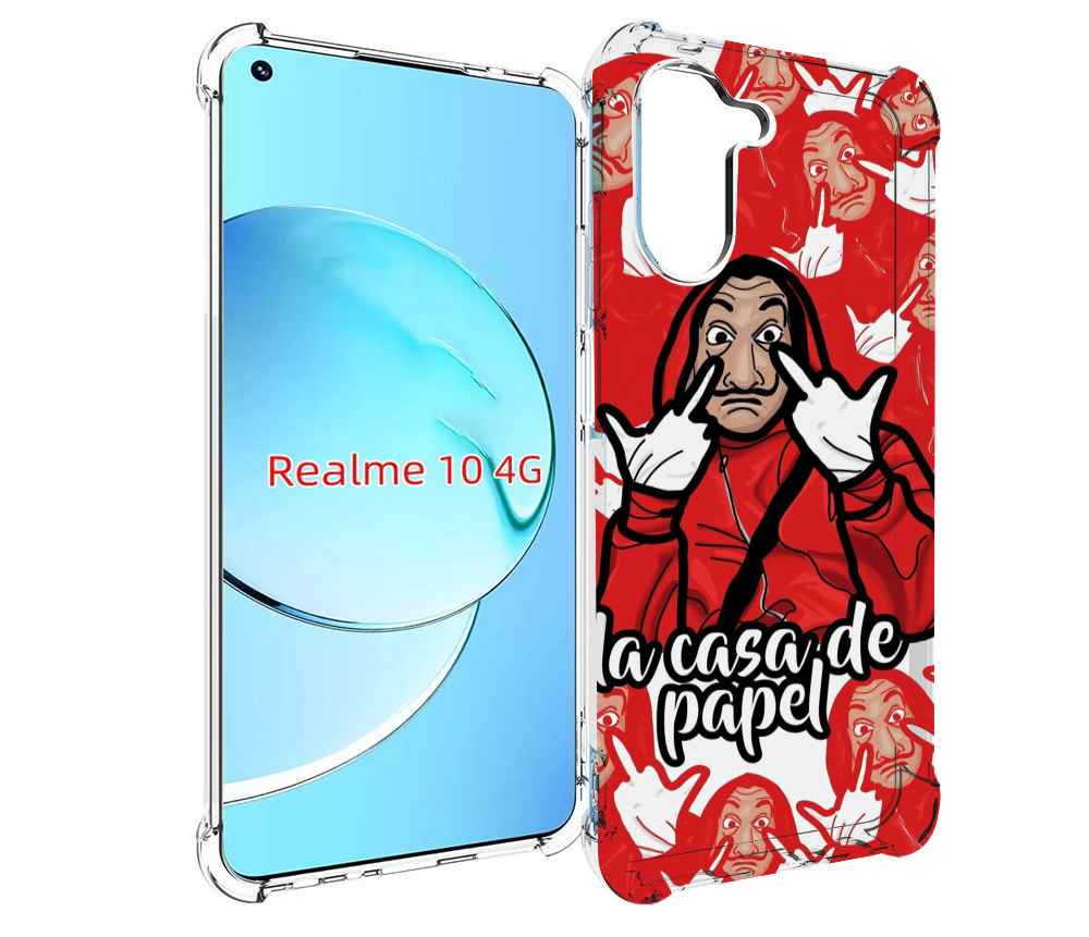 

Чехол MyPads комикс-бумажный-дом для Realme 10, Прозрачный, Tocco
