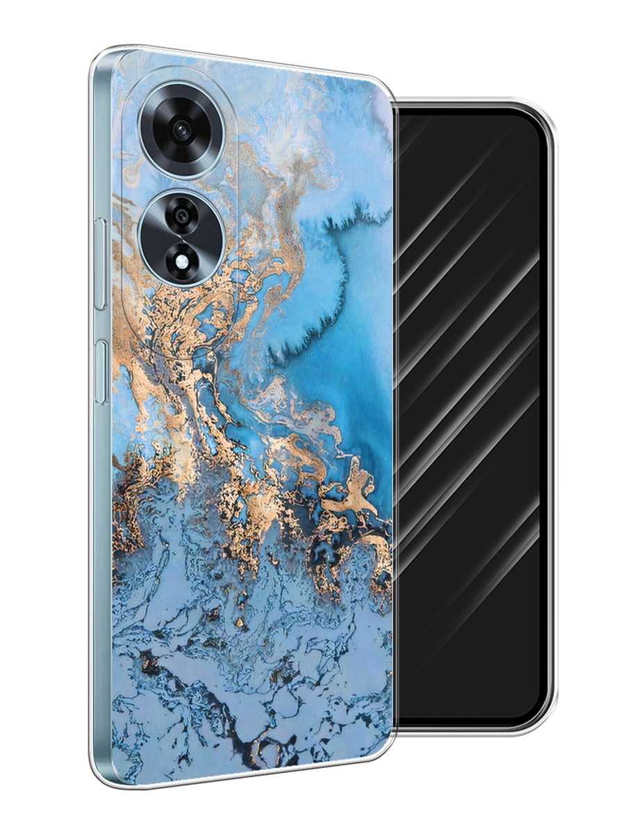 

Чехол Awog на Oppo A60 "Морозная лавина синяя", Серебристый, 2516950-1