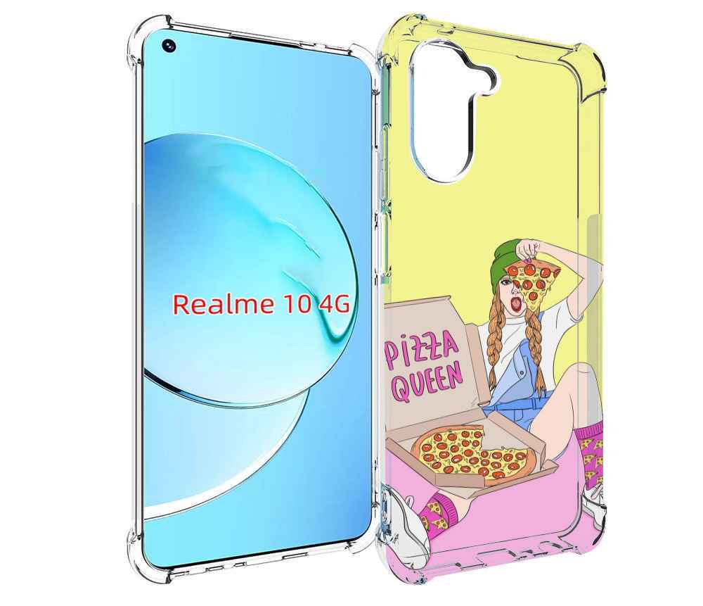 

Чехол MyPads королева-пиццы женский для Realme 10, Прозрачный, Tocco