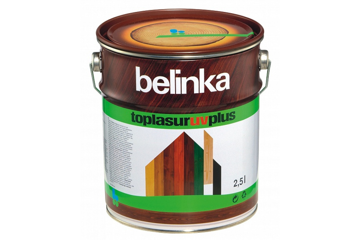 Антисептик BELINKA TOPLASUR UV PLUS 2,5л лазурное покрытие для защиты древесины belinka