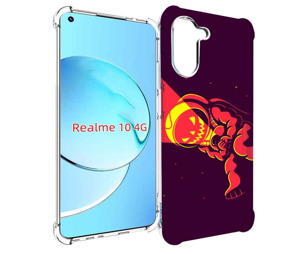 

Чехол MyPads космонавт-в-хеллуин для Realme 10, Прозрачный, Tocco