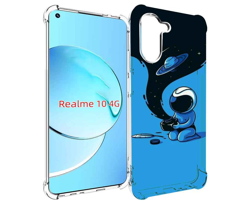 

Чехол MyPads космос из черной краски для Realme 10, Прозрачный, Tocco
