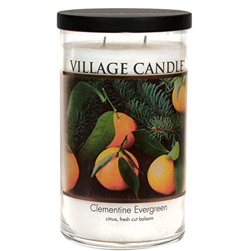 фото Ароматическая свеча village candle "clementine evergreen", стакан, большая