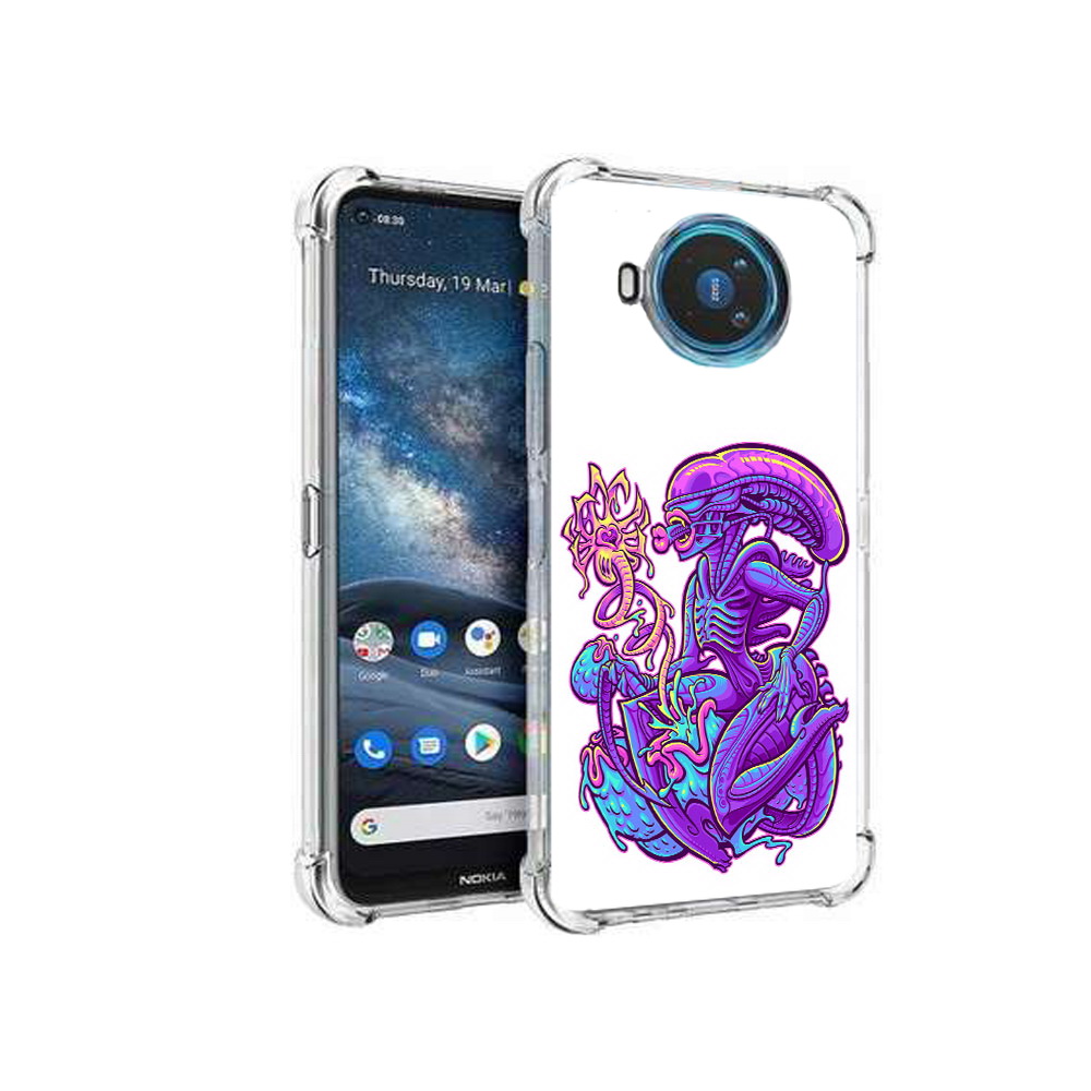 

Чехол MyPads Tocco для Nokia X100 чужой фиолетовый цвет (PT227057.109.693), Прозрачный, Tocco