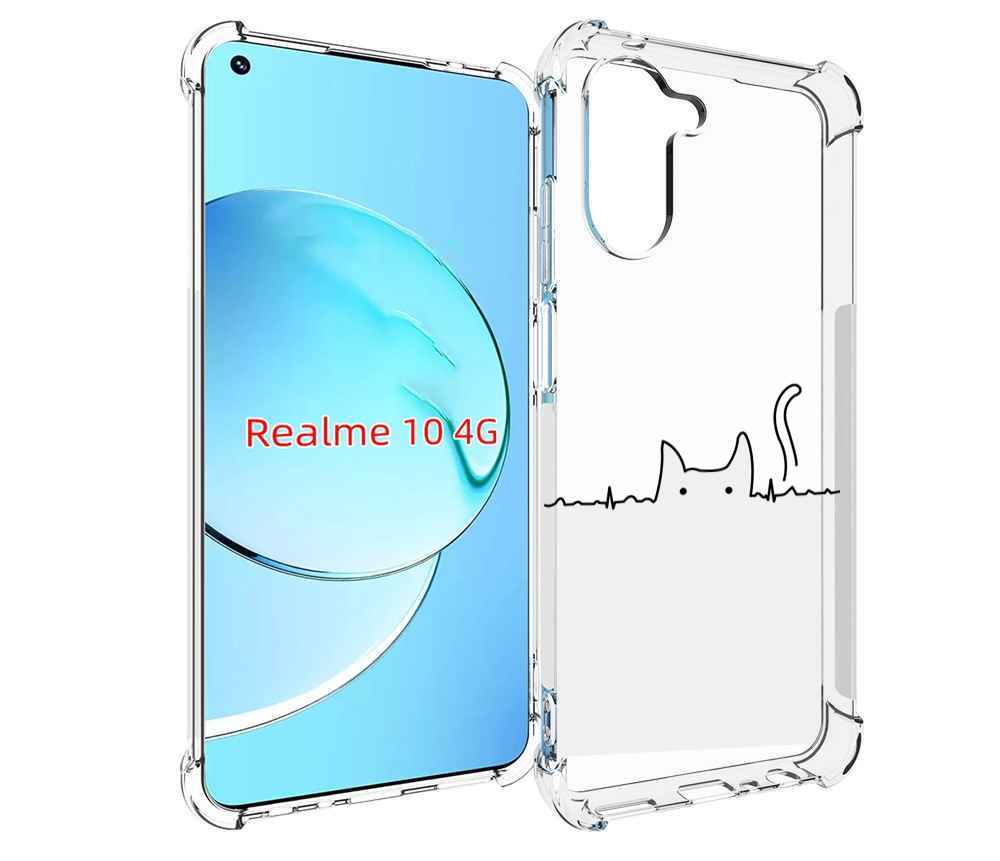 

Чехол MyPads кот-музыкальный для Realme 10, Прозрачный, Tocco