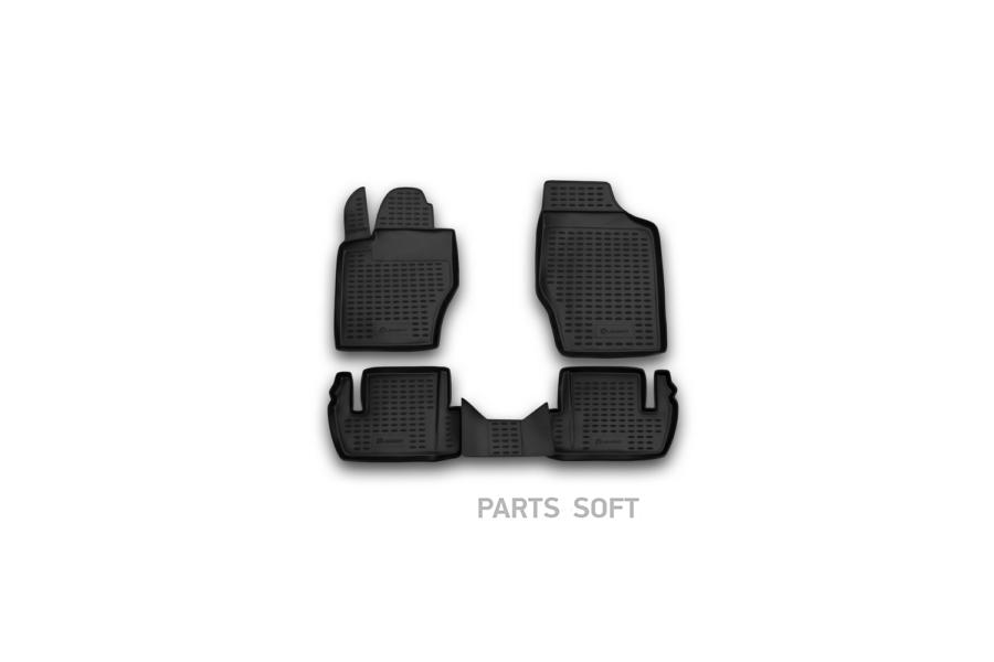 

Коврики в салон PEUGEOT 307 2001-2008->, 4 шт. (полиуретан)