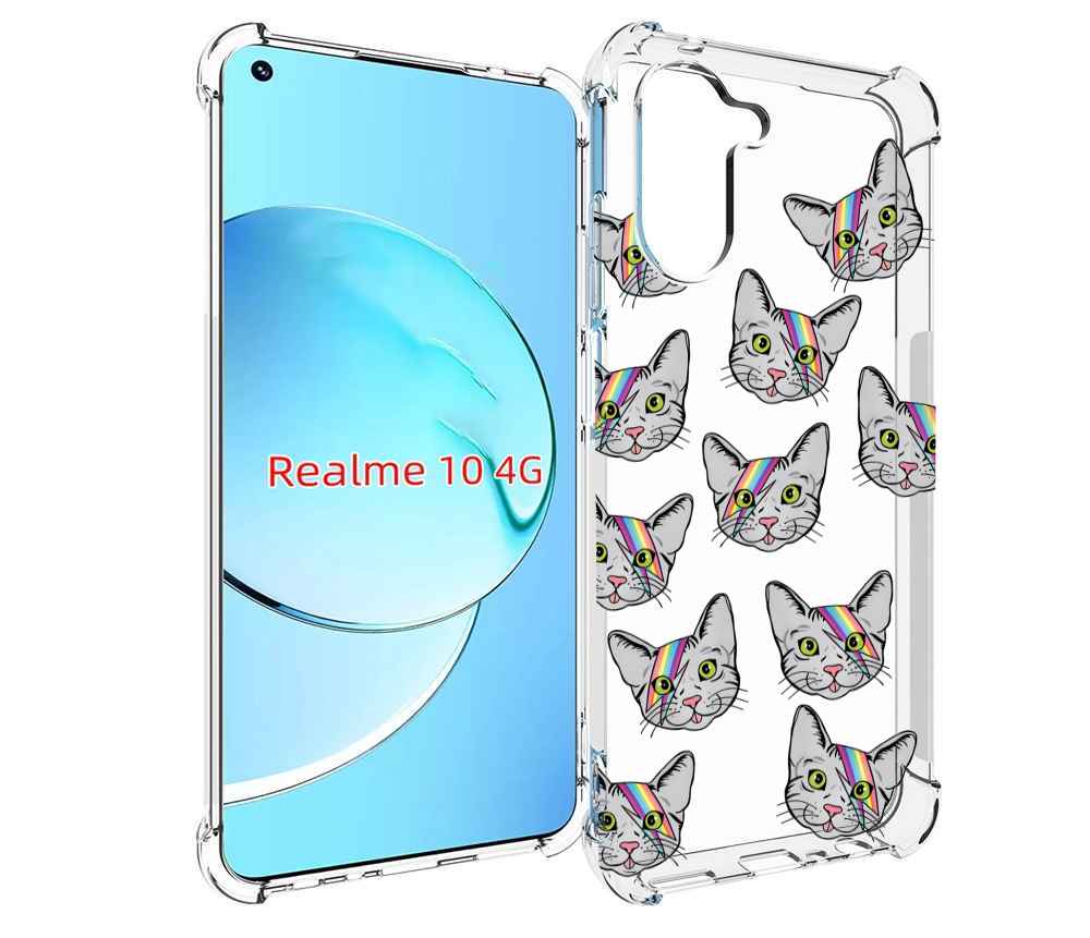 

Чехол MyPads кот-с-молнией-на-лбу для Realme 10, Прозрачный, Tocco