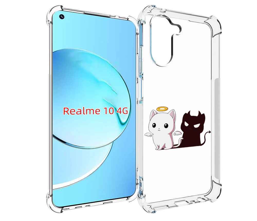 

Чехол MyPads котик-с-злой-тенью для Realme 10, Прозрачный, Tocco