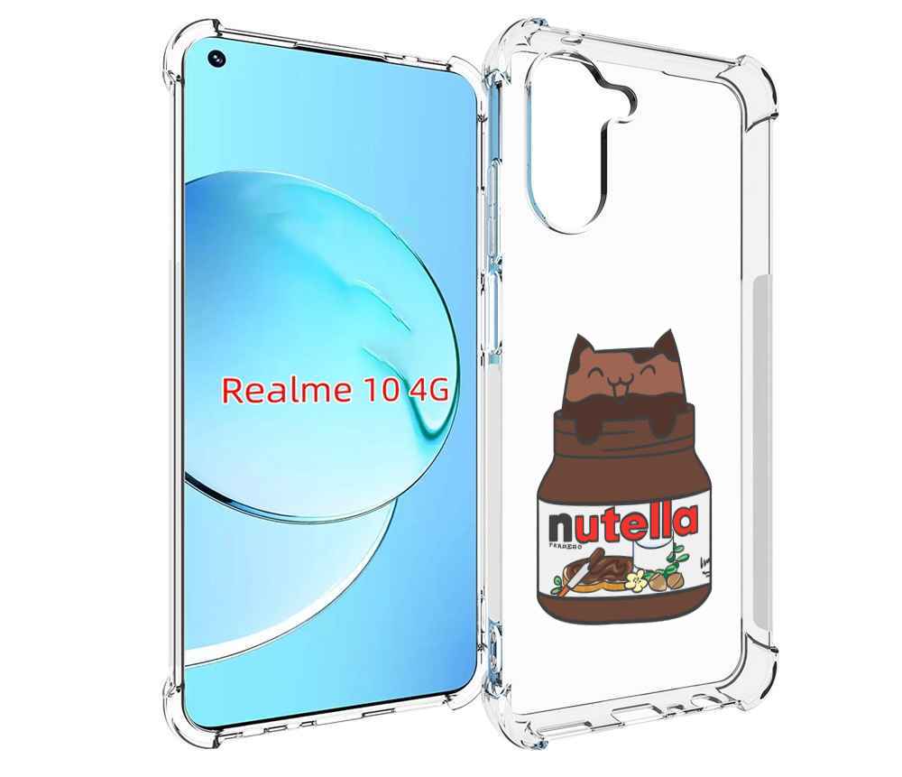 

Чехол MyPads кошечка-в-нутелле для Realme 10, Прозрачный, Tocco