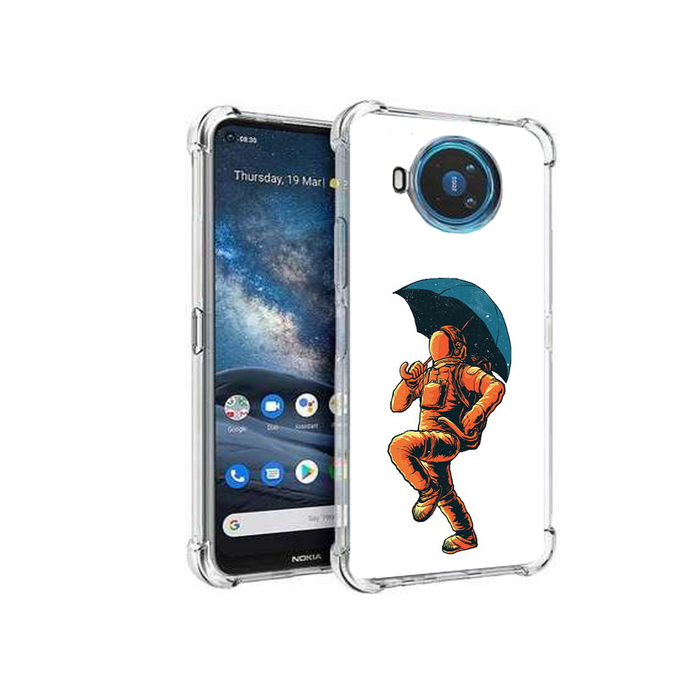 

Чехол MyPads Tocco для Nokia X100 шагающий космонавт с зонтом (PT227057.109.695), Прозрачный, Tocco